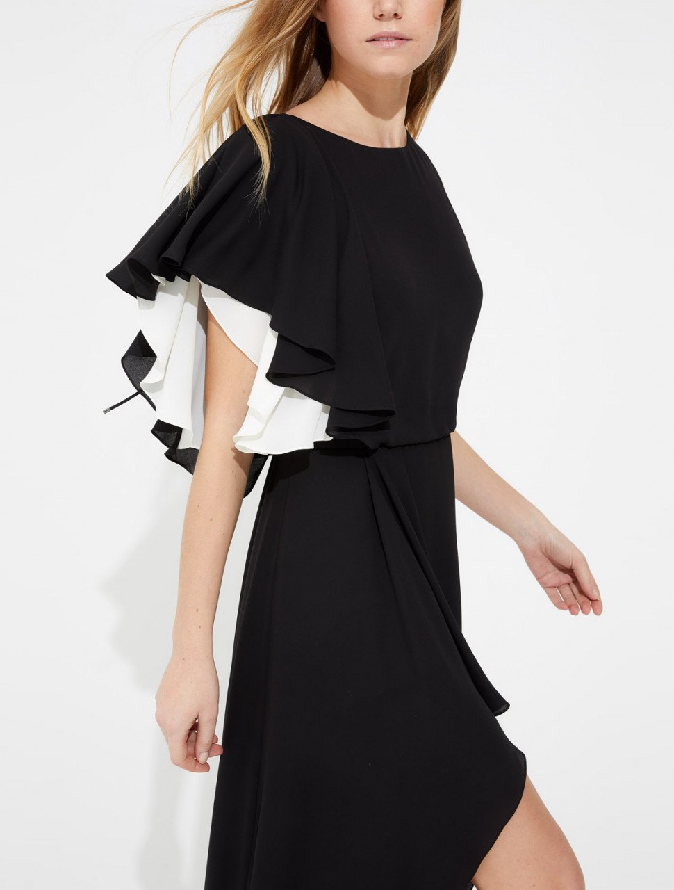 DRAPED SILKY GEORGETTE GOWN DRAPED SILKY GEORGETTE GOWN