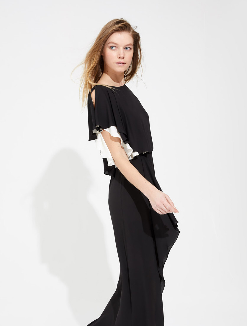 DRAPED SILKY GEORGETTE GOWN DRAPED SILKY GEORGETTE GOWN