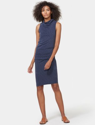 SLEEVELESS DRAPED JERSEY DRESS SLEEVELESS DRAPED JERSEY DRESS