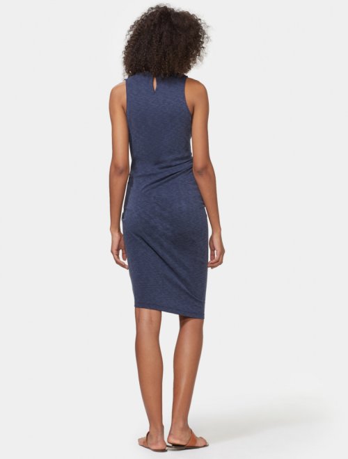 SLEEVELESS DRAPED JERSEY DRESS