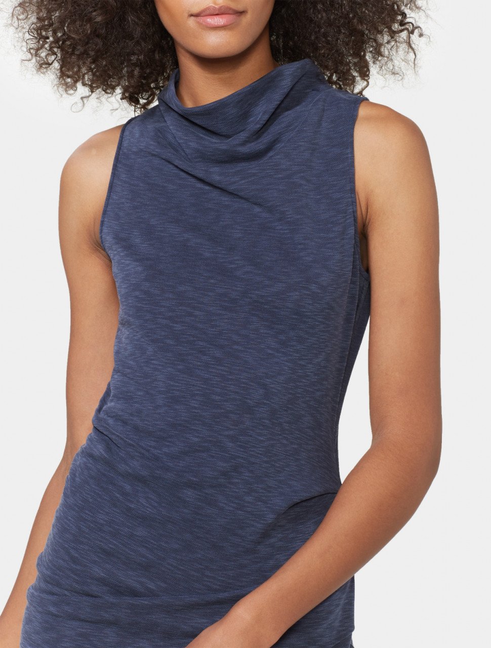 SLEEVELESS DRAPED JERSEY DRESS SLEEVELESS DRAPED JERSEY DRESS