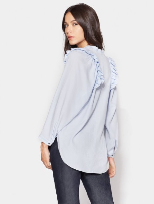 LONG SLEEVE TOP WITH RUFFLE DETAIL