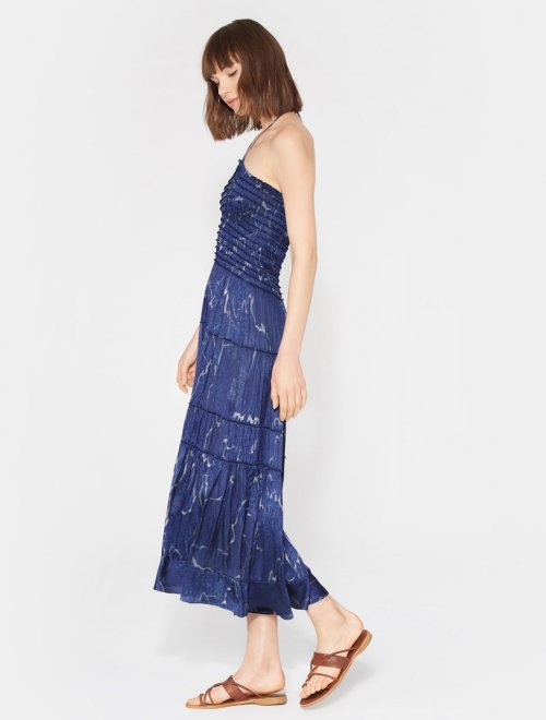 VESTIDO ESTAMPADO PLIEGUES