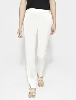 PANTALÓN CÓNICO CON INSERTOS SATINADOS PANTALÓN CÓNICO CON INSERTOS SATINADOS