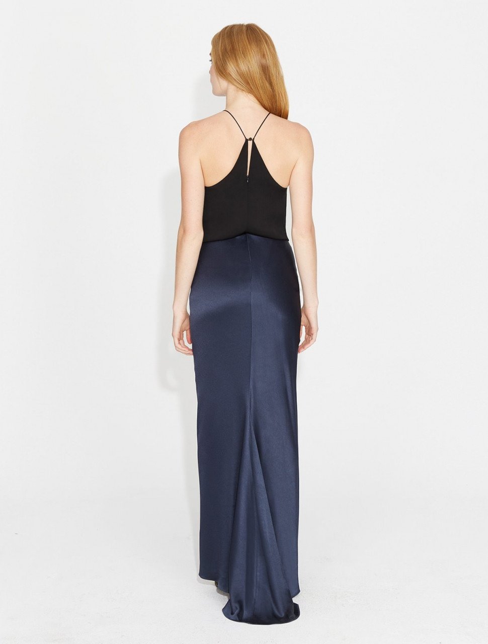 VESTIDO LARGO GROGETTE SATÏN CON NUDO VESTIDO LARGO GROGETTE SATÏN CON NUDO