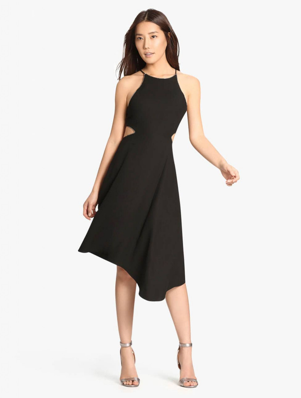 VESTIDO CREPE DE CADENA CORTADA VESTIDO CREPE DE CADENA CORTADA