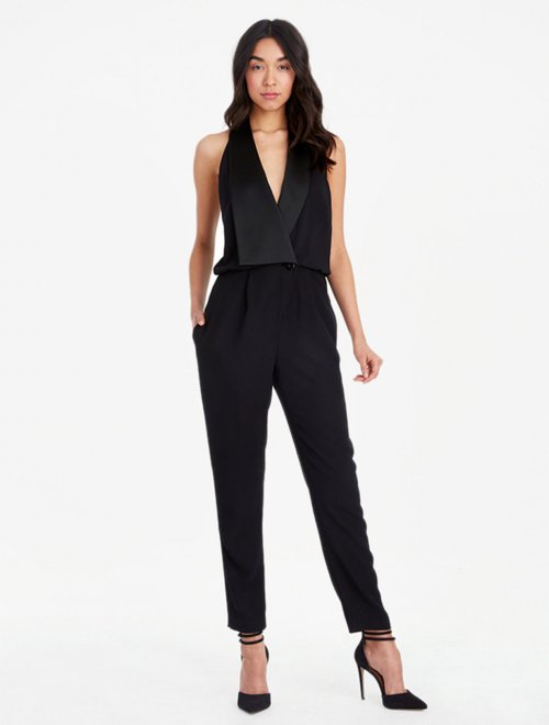 JUMPSUIT TUXEDO CREPE Y SATIN