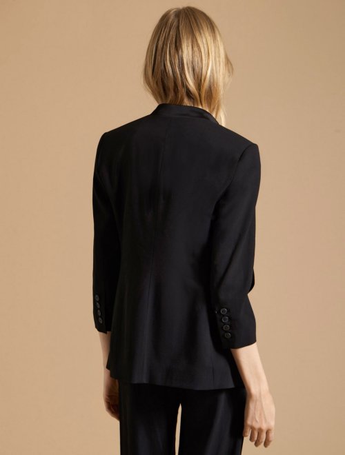 DRAPE FRONT SUITING JACKET