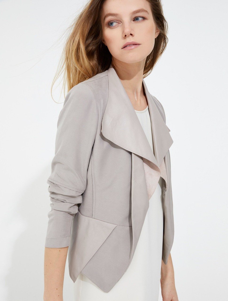 LEATHER TWILL COMBO JACKET LEATHER TWILL COMBO JACKET