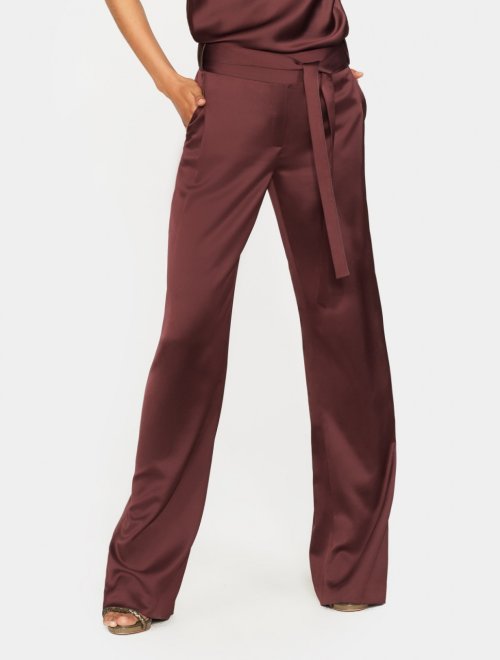 PANTALÓN DE SATÉN PIERNA ANCHA