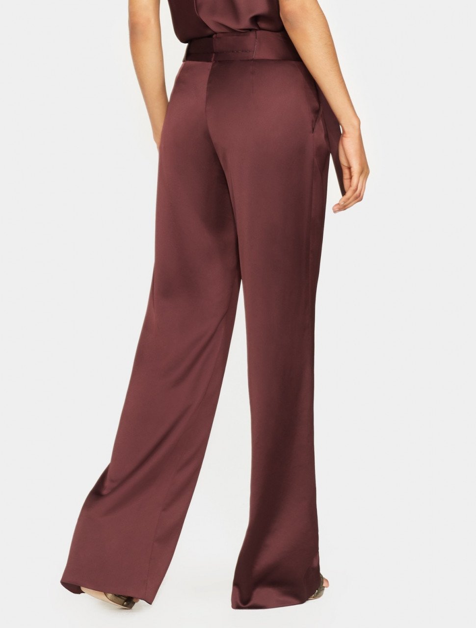 PANTALÓN DE SATÉN PIERNA ANCHA PANTALÓN DE SATÉN PIERNA ANCHA