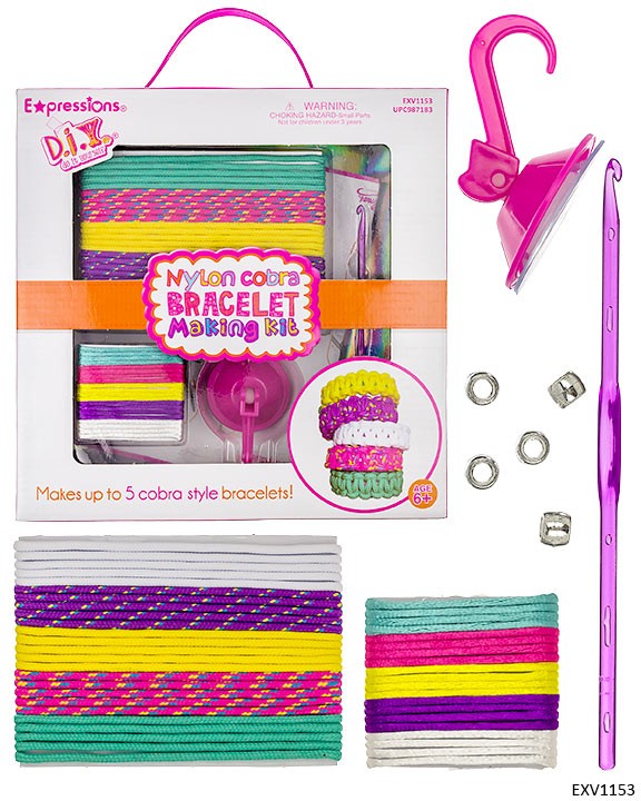 Kit para hacer pulseras de nylon de colores