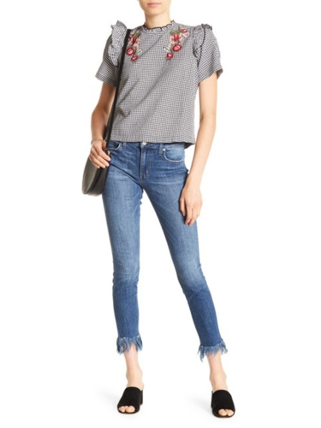 SKINNY CROP EXTREME FRAY HEM SKINNY CROP EXTREME FRAY HEM
