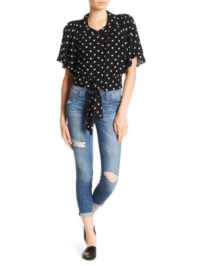 DARIA SKINNY CROP ROLLED HEM DARIA SKINNY CROP ROLLED HEM