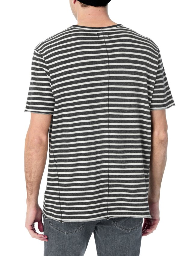 engineered blk wht french terry stripe engineered blk wht french terry stripe