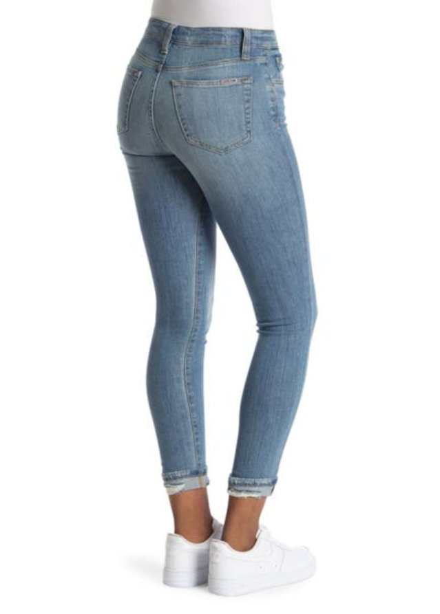 HIGH RISE SKINNY ANKLE CUFF W/ DESTROY HIGH RISE SKINNY ANKLE CUFF W/ DESTROY