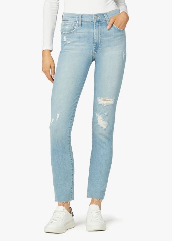 LARA MID RISE STRAIGHT ANKLE W/ CUT LARA MID RISE STRAIGHT ANKLE W/ CUT