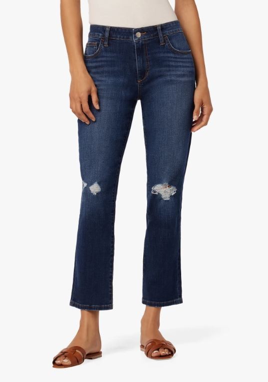 LARA MID RISE STRAIGHT ANKLE W/ DEST LARA MID RISE STRAIGHT ANKLE W/ DEST