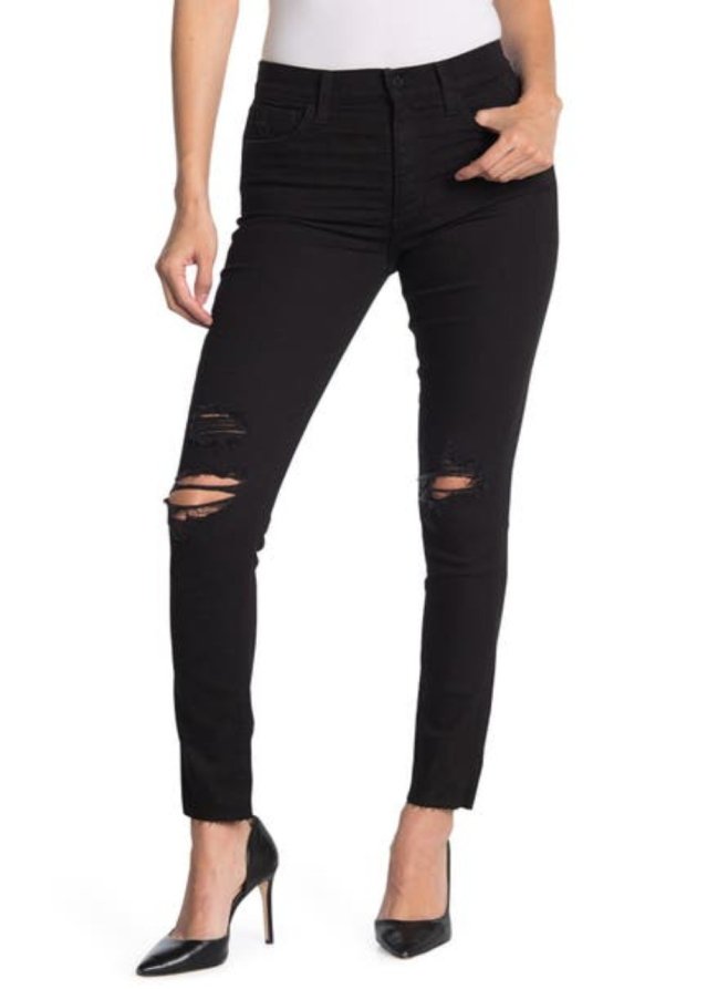 HIGH RISE SKINNY ANKLE W/ CUT HEM HIGH RISE SKINNY ANKLE W/ CUT HEM