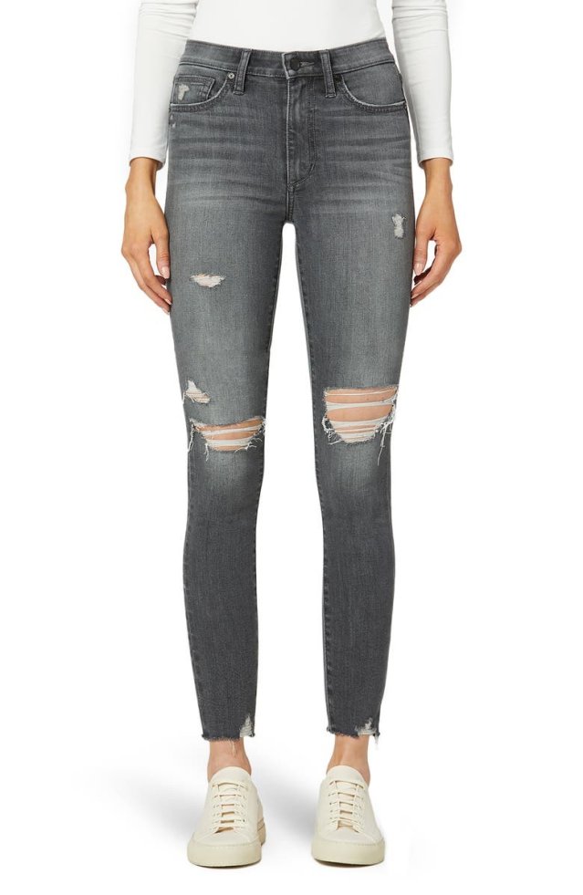 HIGH RISE SKINNY ANKLE DESTR. W CUT HIGH RISE SKINNY ANKLE DESTR. W CUT