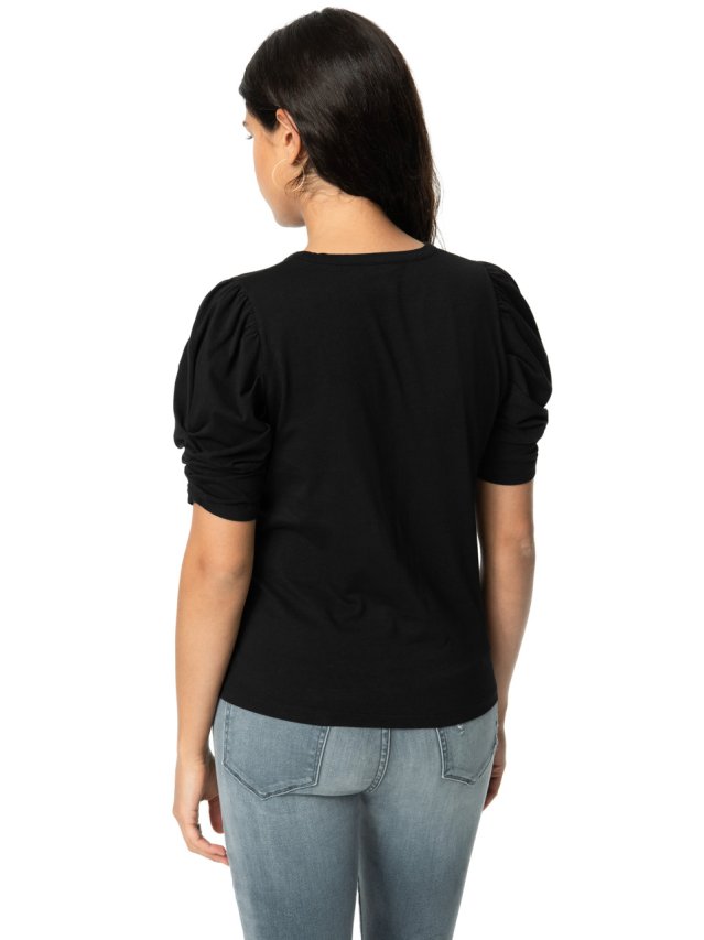 SOLID TWISTED SLEEVE TEE SOLID TWISTED SLEEVE TEE