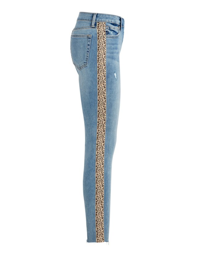 the charlie ankle leopard side stripe the charlie ankle leopard side stripe