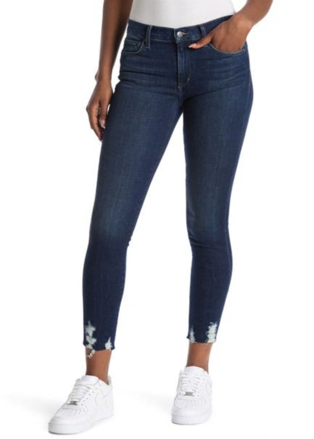 MID RISE SKINNY ANKLE W/ DESTRUCTED F&B MID RISE SKINNY ANKLE W/ DESTRUCTED F&B