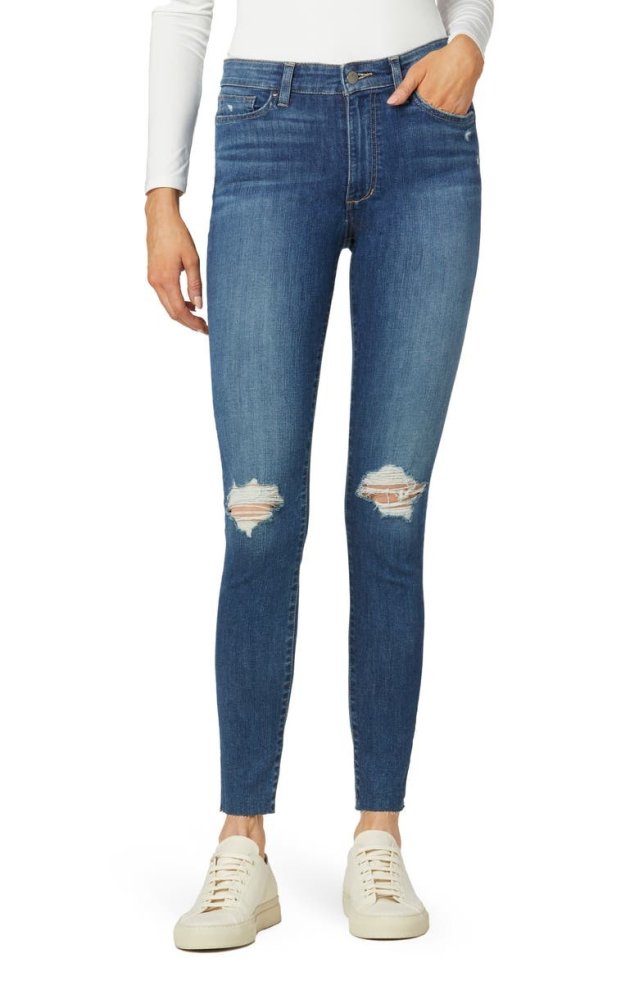MID RISE SKINNY ANKLE DESTR W/ CUT MID RISE SKINNY ANKLE DESTR W/ CUT