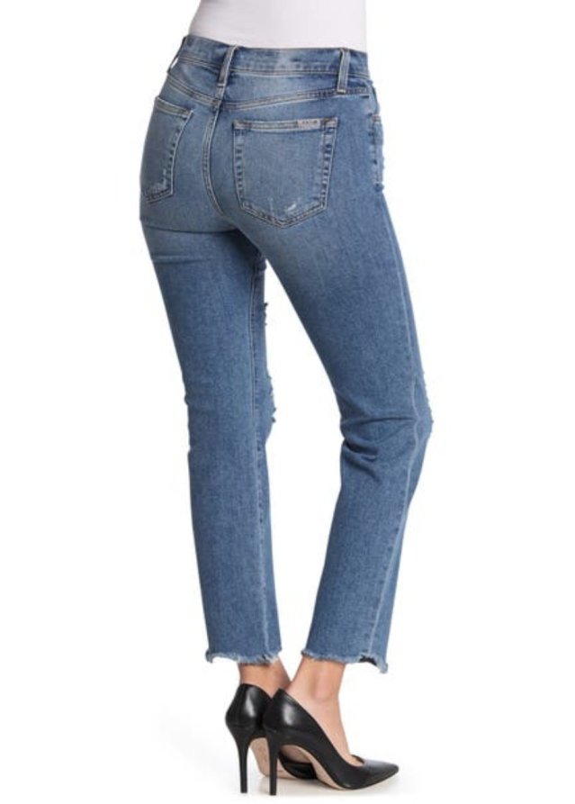 HIGH RISE STRAIGHT ANKLE W/ CUT HEM HIGH RISE STRAIGHT ANKLE W/ CUT HEM