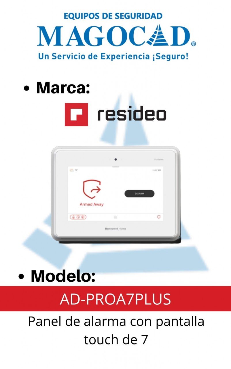 Panel de alarma con pantalla touch de 7 ADPROA7PLUS Magocad