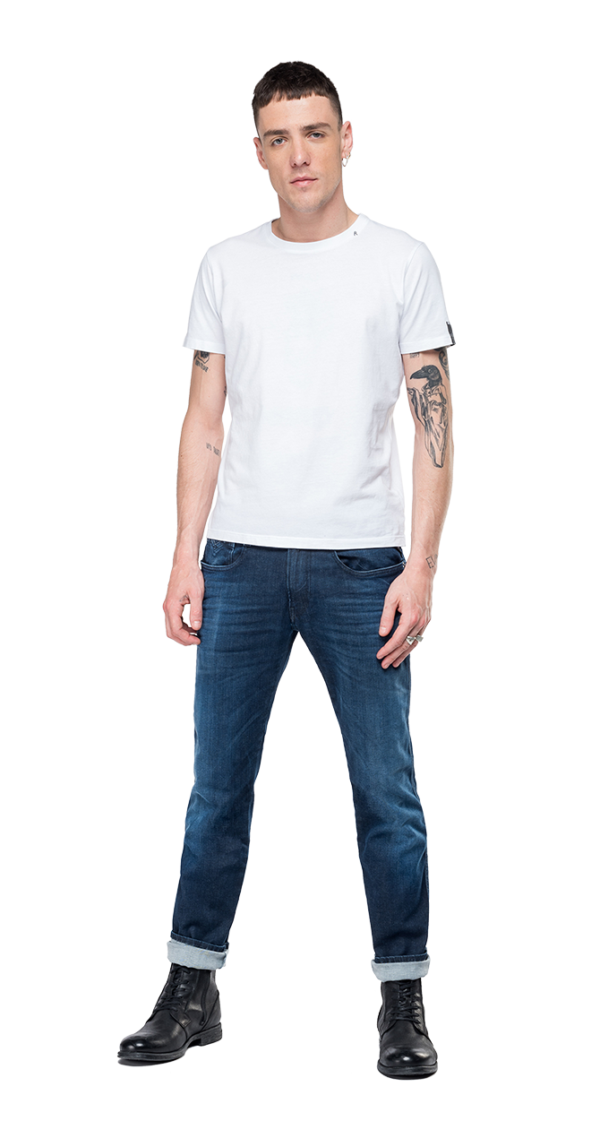 Replay hyperflex anbass slim-fit jeans , Colour:DENIM007 | Atterley