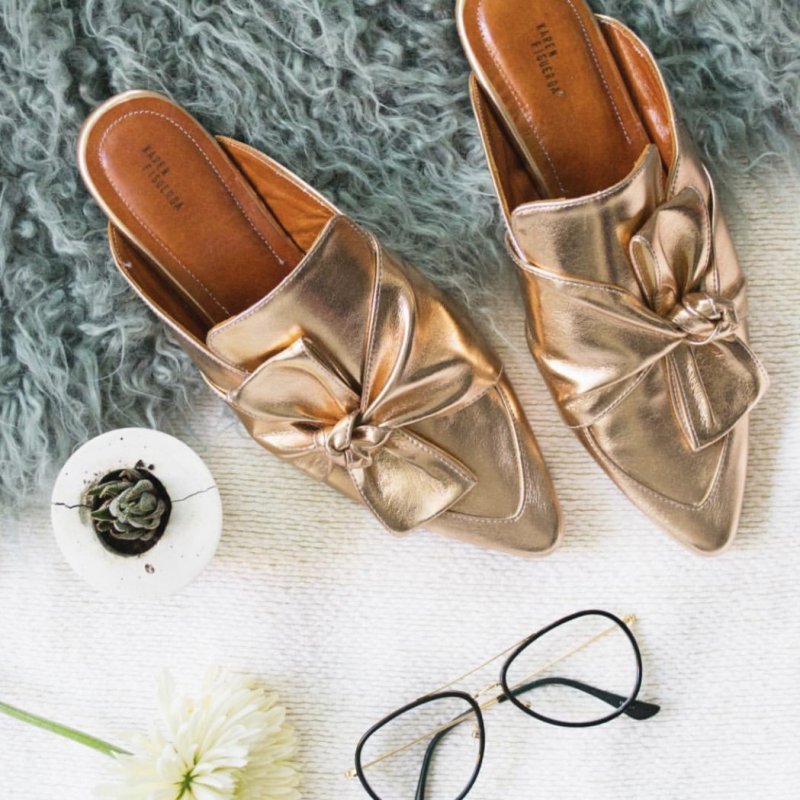 Mules Rose Gold