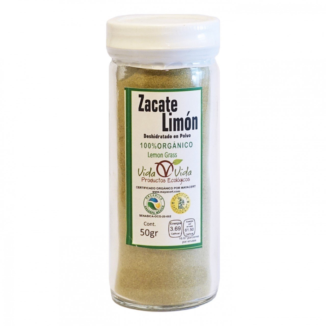 Té Zacate Limón molido orgánico 50gr