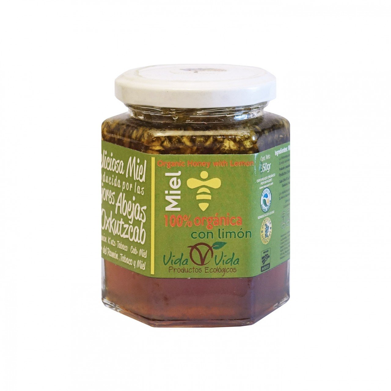 Miel de abeja orgánica con limón 350 gr