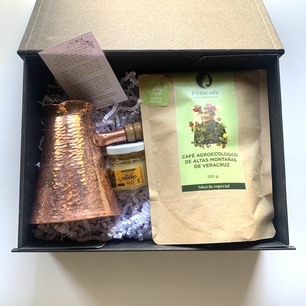 Kit Cafetera de Cobre