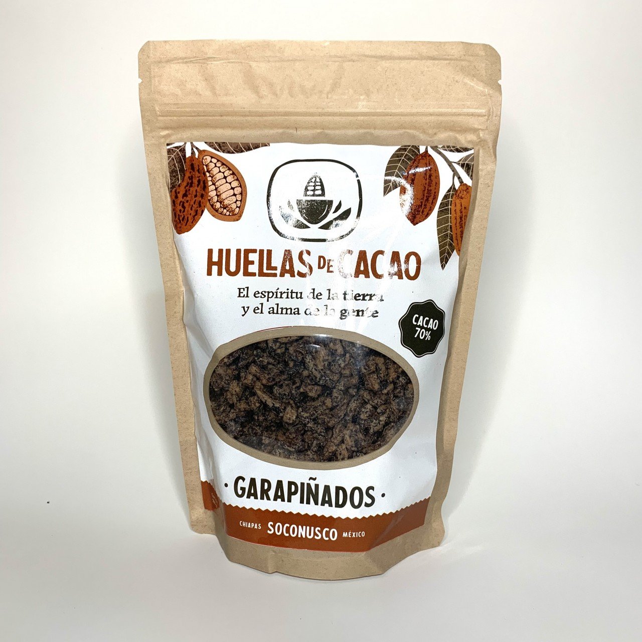 Nibs de cacao garapiñado chiapaneco