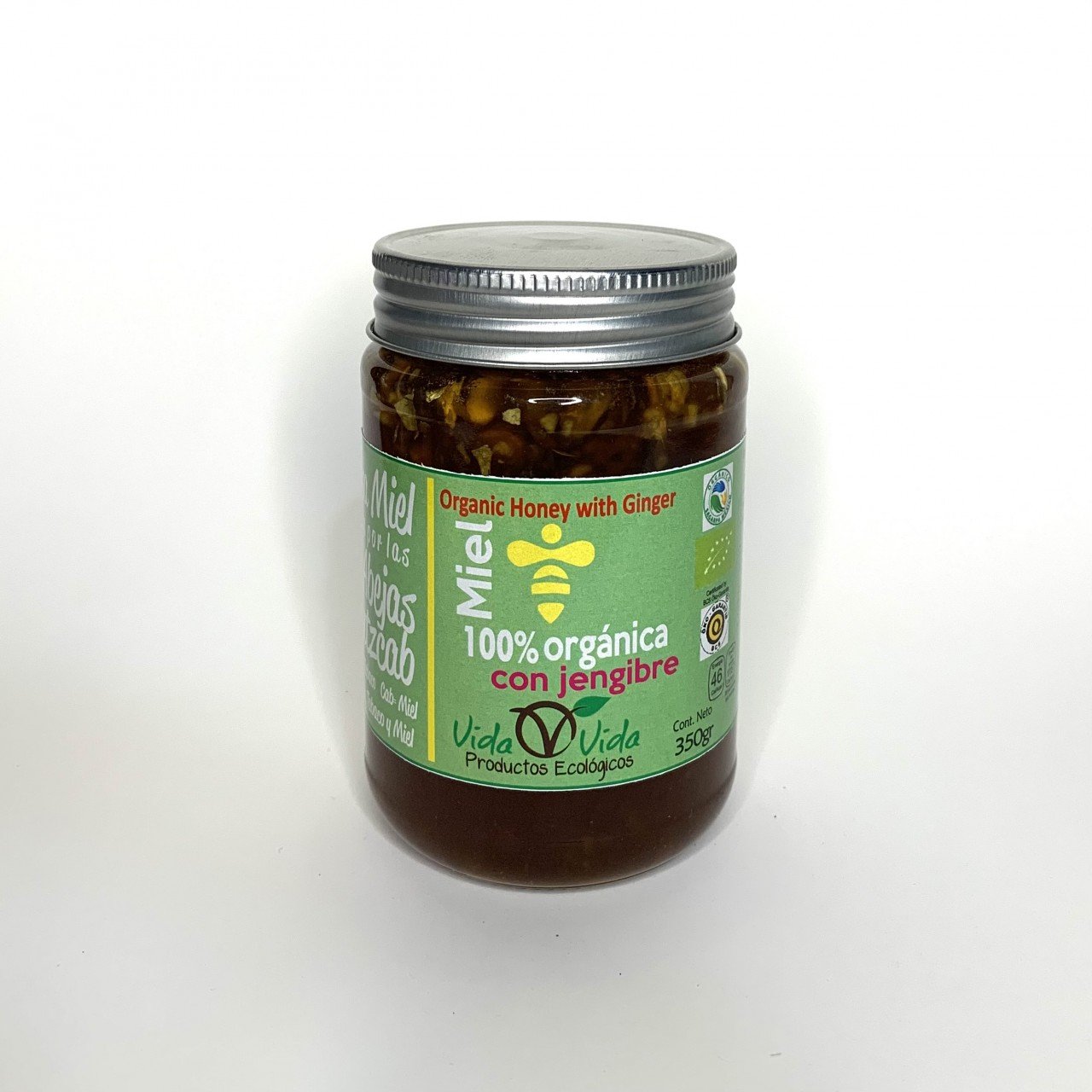 Miel de abeja orgánica con jengibre 350 gr