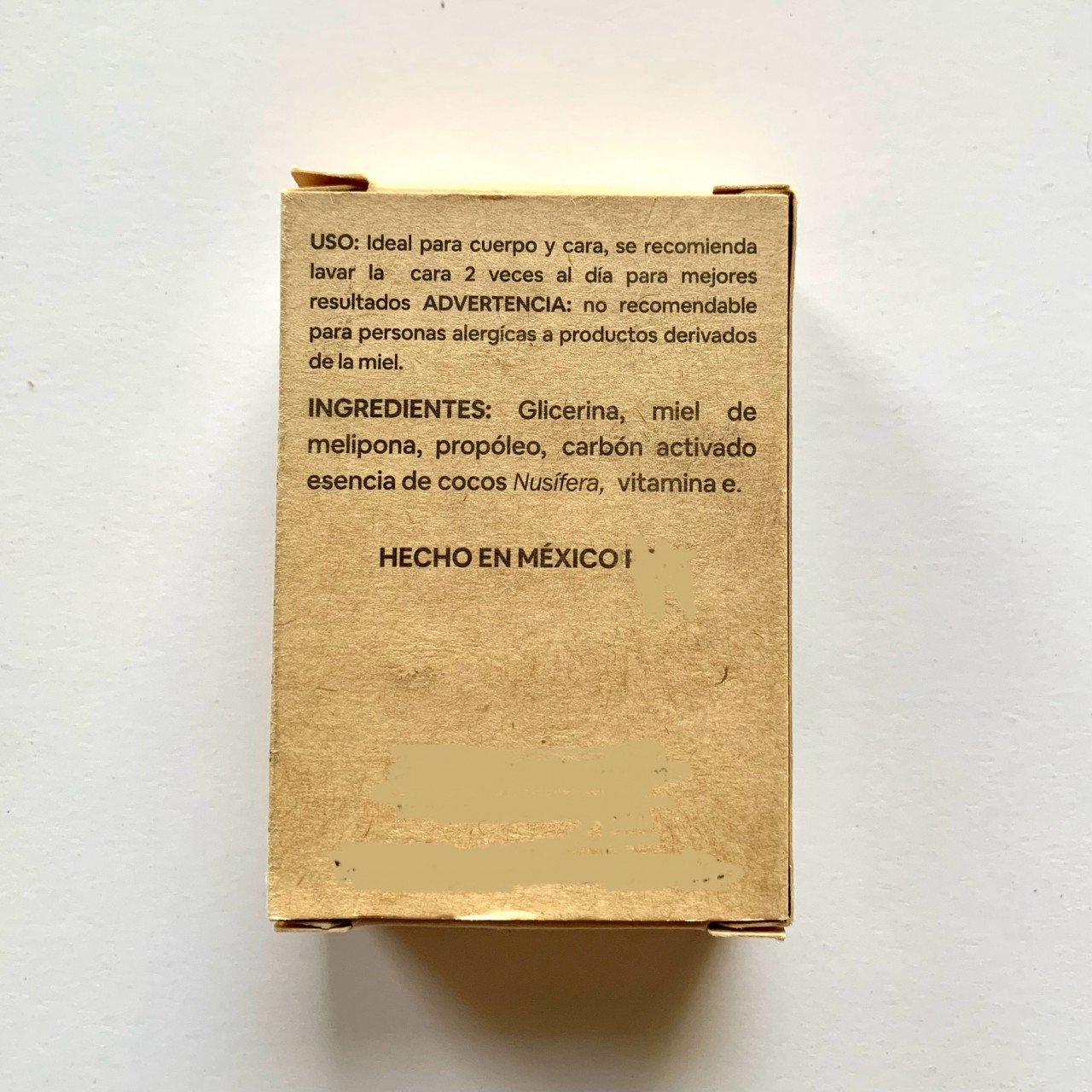 Jabón de miel melipona con carbón activado