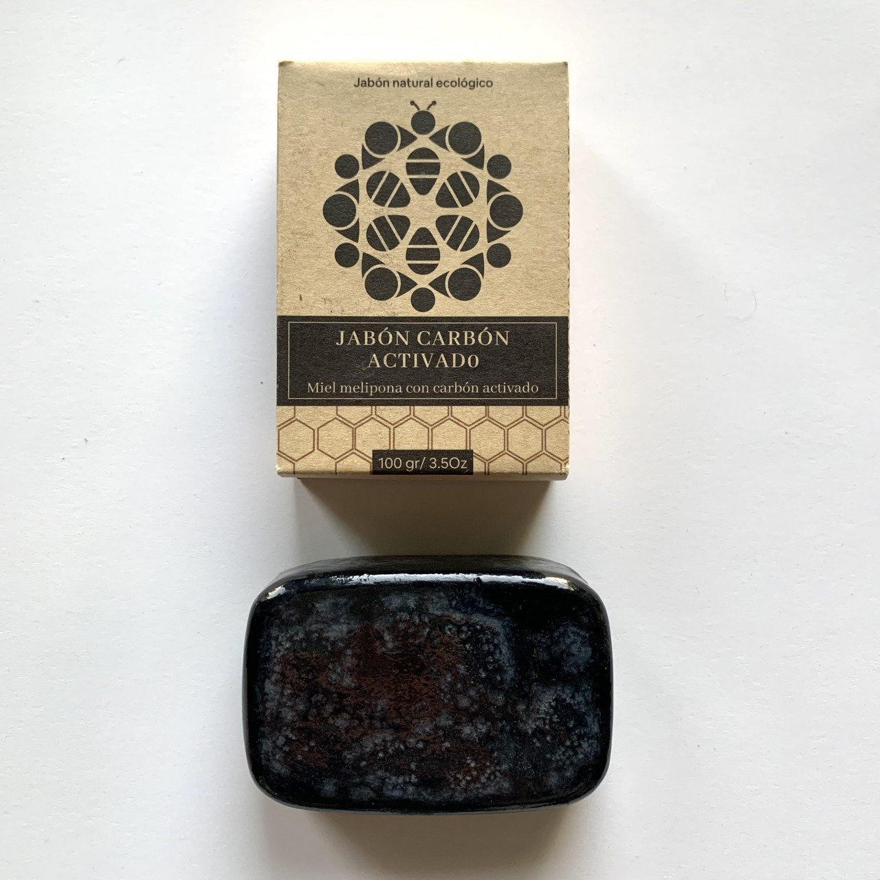 Jabón de miel melipona con carbón activado