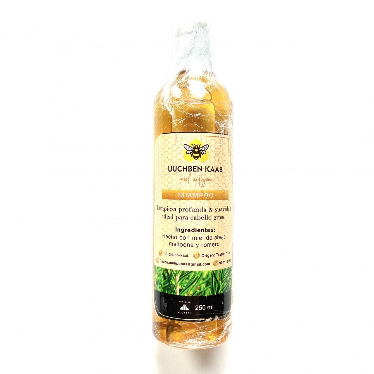 Shampoo con miel melipona limpieza profunda