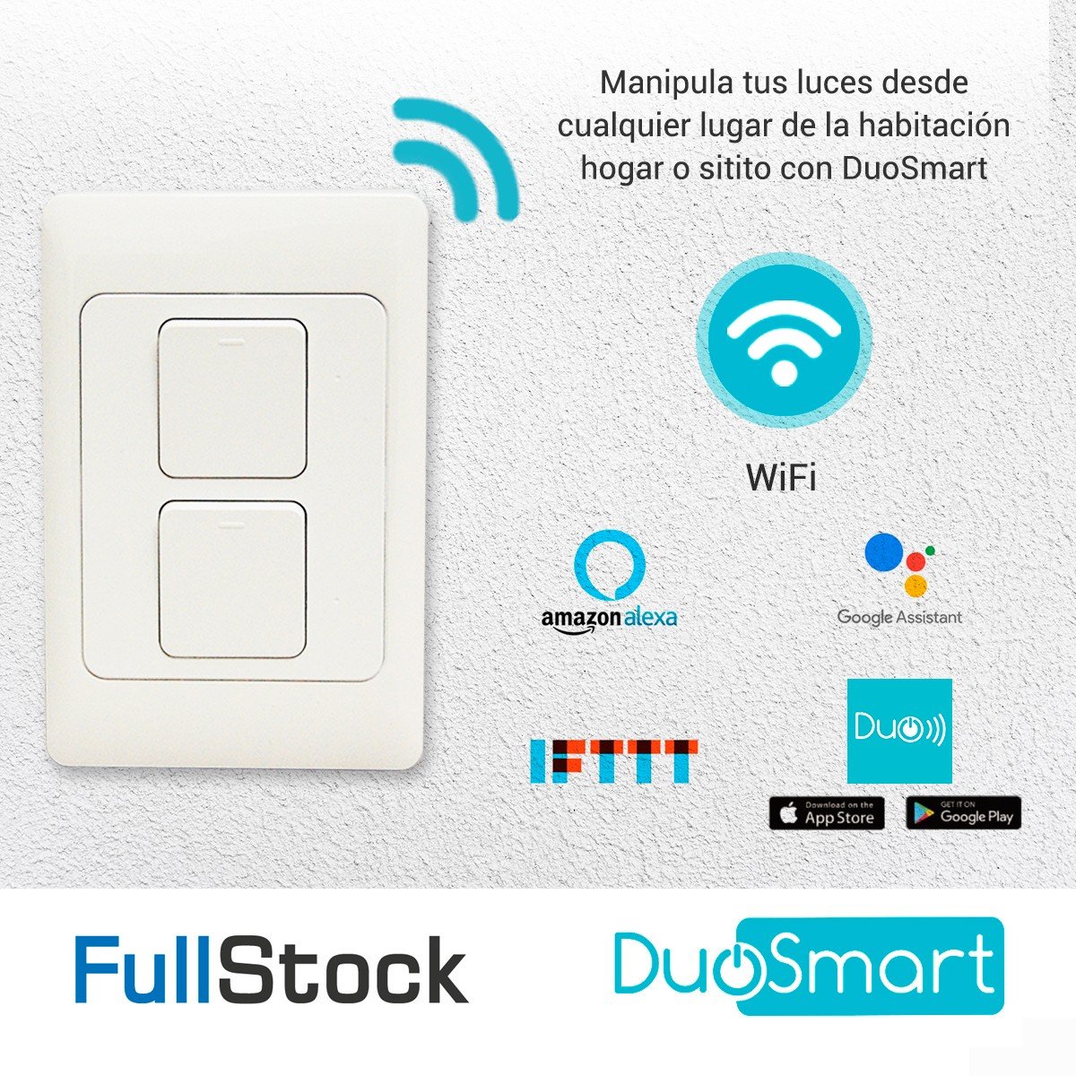 A20 SWITCH APAGADOR WIFI DUOSMART A20 2 BOTONES