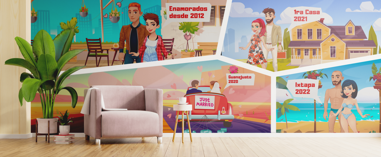 Vinil Decorativo para paredes por m2